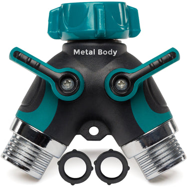 Garden Hose Splitter 2Way - Heavy Duty Metal Body from Carpathen